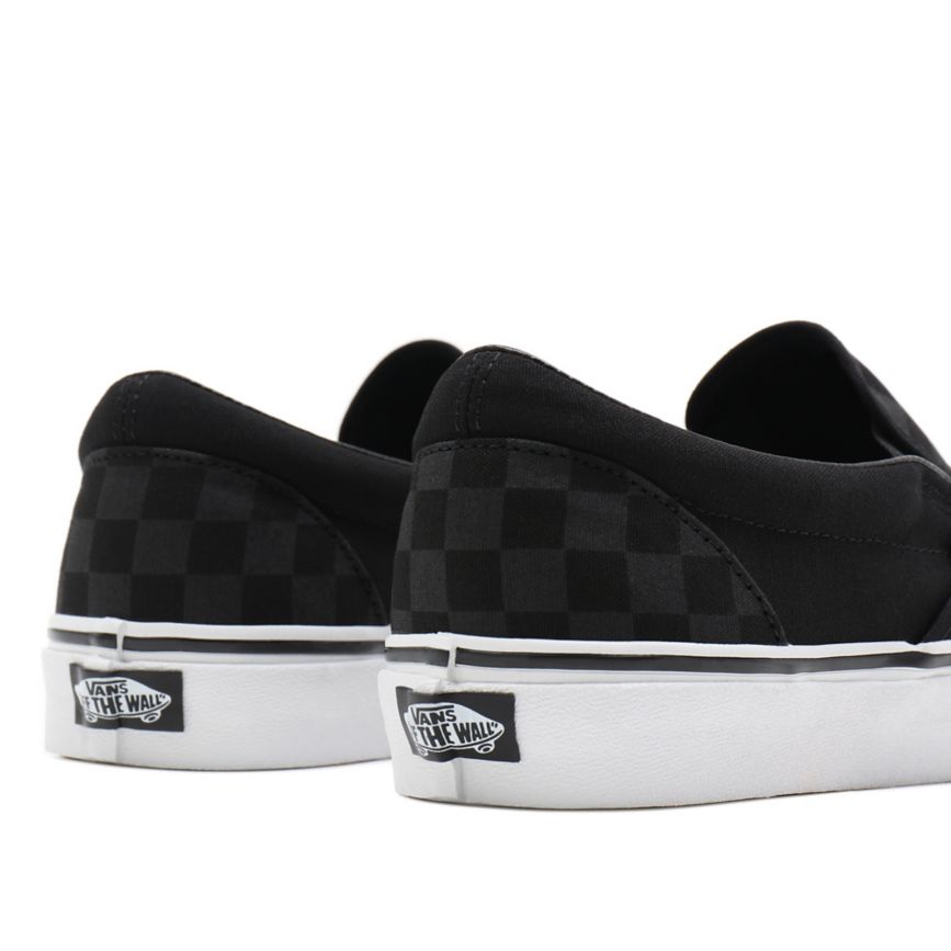 Vans Checkerboard Classic Slip-On Shoes Black | VN688R0HI61