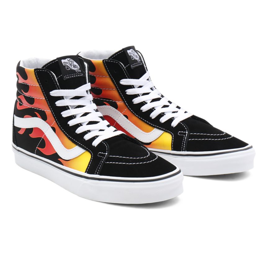 Vans Flame Sk8-Hi Reissue Shoes Black | VN152N8CM87
