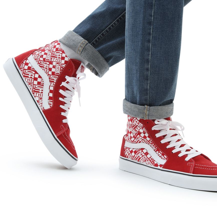 Vans Off The Wall SK8-Hi Shoes Red | VN215R7OH89