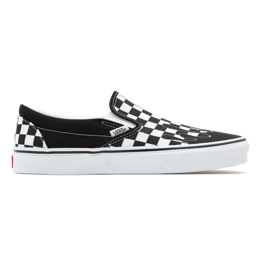 Vans Paint Drip Checkerboard Classic Slip-On Shoes Black | VN341V1CS45